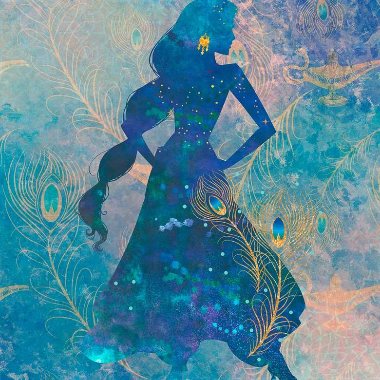 Vlies Fototapete - Jasmin Silhouette - 200 x 280 cm 