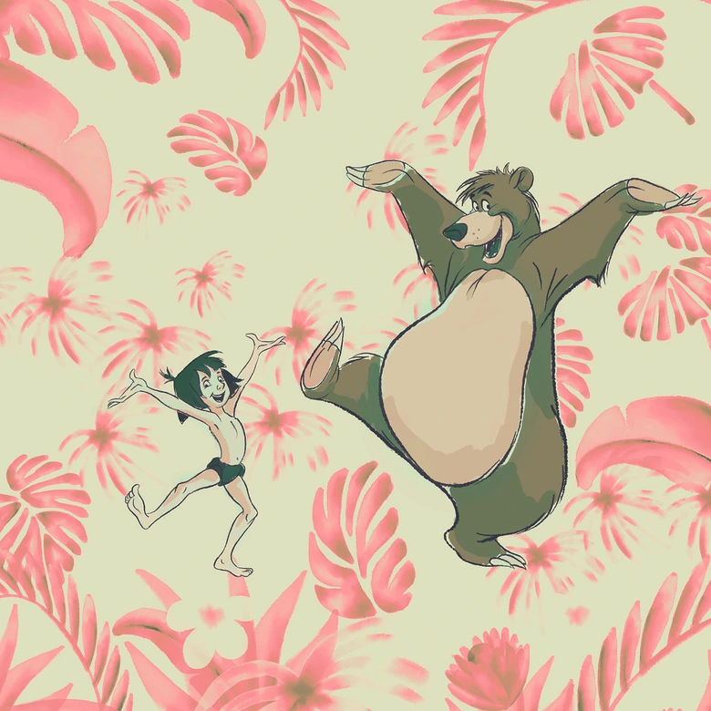 Vlies Fototapete - Dance the Jungle - 250 x 280 cm 