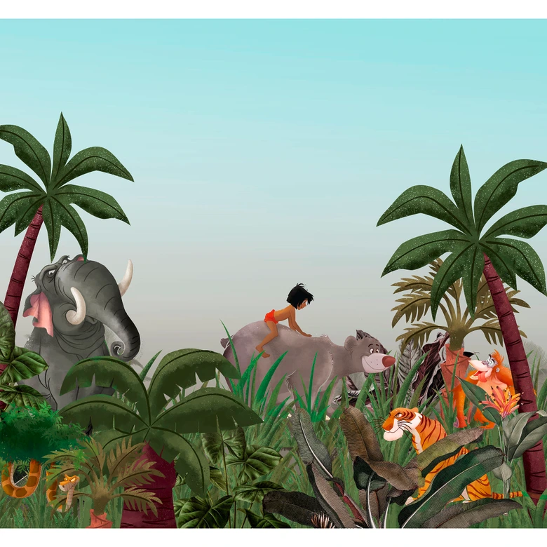 Vlies Fototapete - Jungle Book - 300 x 280 cm 