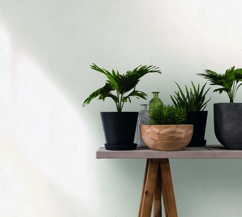 Vliestapete in metallischer Betonoptik weiß Uni 