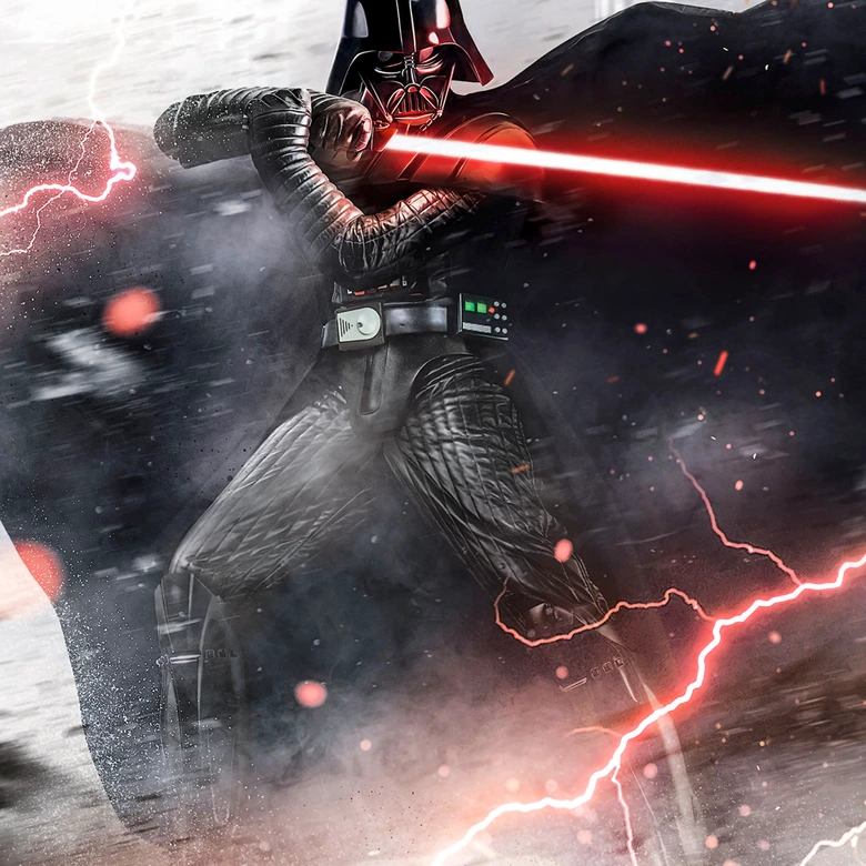 Vlies Fototapete - Star Wars Vader Dark Forces - 200 x 280 cm 
