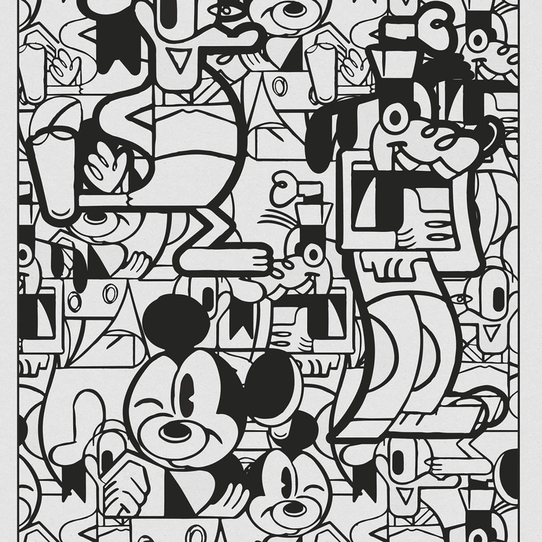 Vlies Fototapete - Mickey Constructive - 200 x 280 cm 
