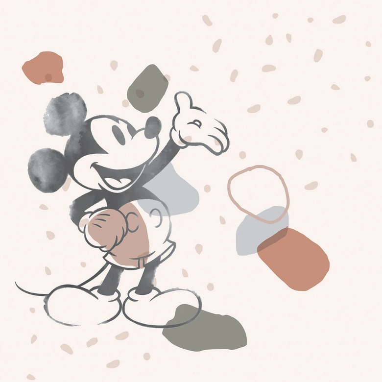 Vlies Fototapete - Mickey Organic Shapes - 250 x 280 cm 