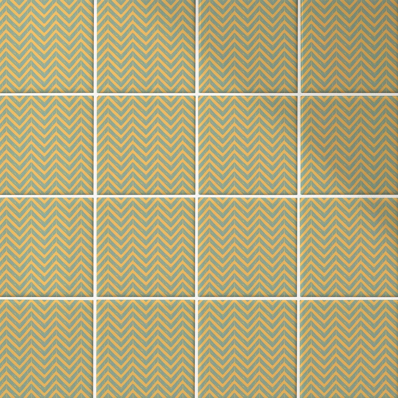 Azulejos Adhesivos Boho - espiga aperol salvia (mate) - lote de 12 Mate | 15x15 cm