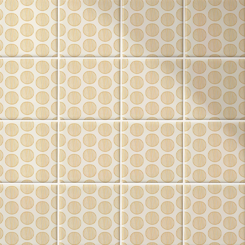 Naklejki na płytki Boho - Koła pomarańczowe - Zestaw 12 sztuk 