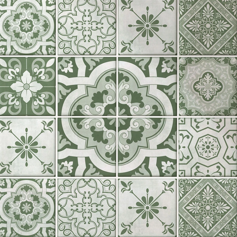 Fliesenaufkleber Ornamente-Set - 12er Set 