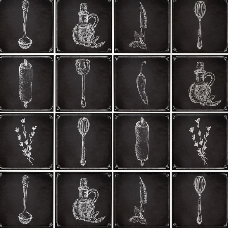 Tile stickers Rustic Kitchen  