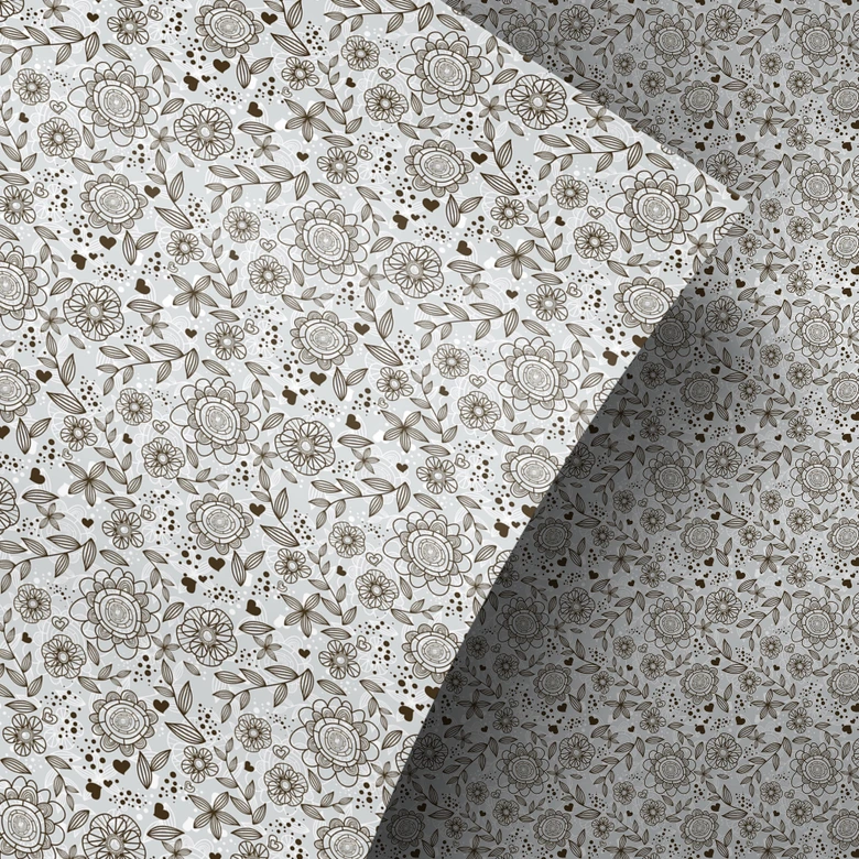 Pellicola per mobili – Black and white Flowers 