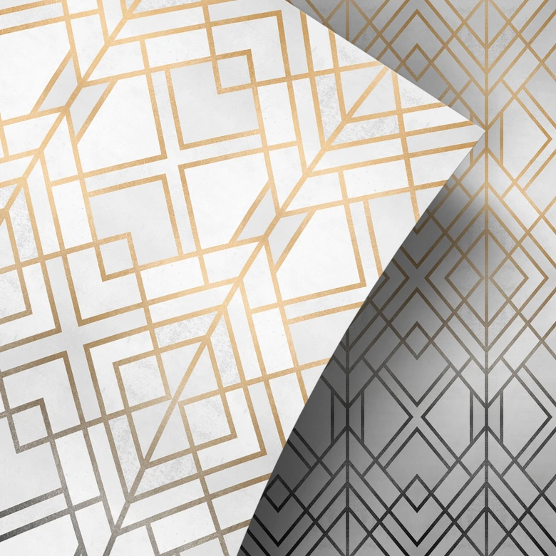 Möbelfolie Fredriksson - Gold und Silber 