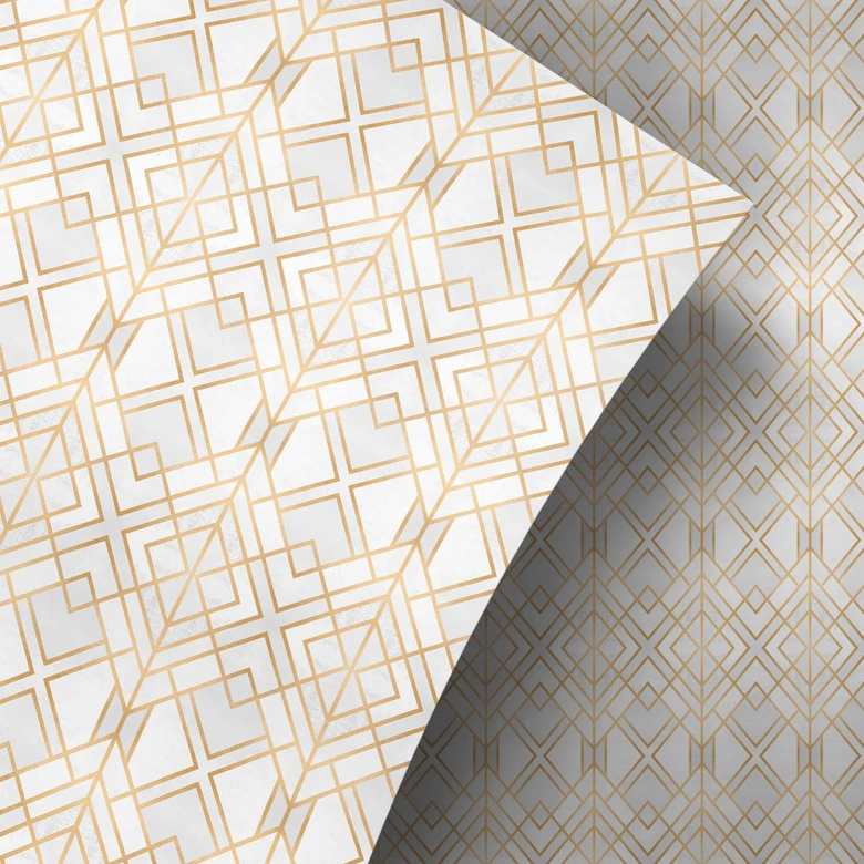 Furniture Wrap - self adhesive - Fredriksson - Golden Geometry 