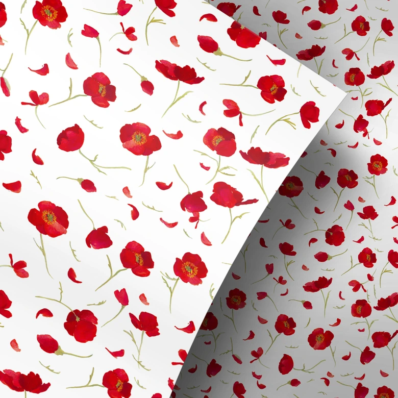 Vinilo adhesivo muebles Leffler - Amapolas 