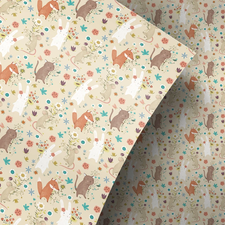 Vinilo adhesivo muebles - Recogiendo flores 