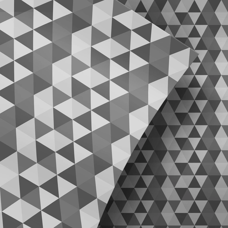 Möbelfolie, Dekofolie - abwischbar - Dreiecke 02 - Schwarz-Weiß 