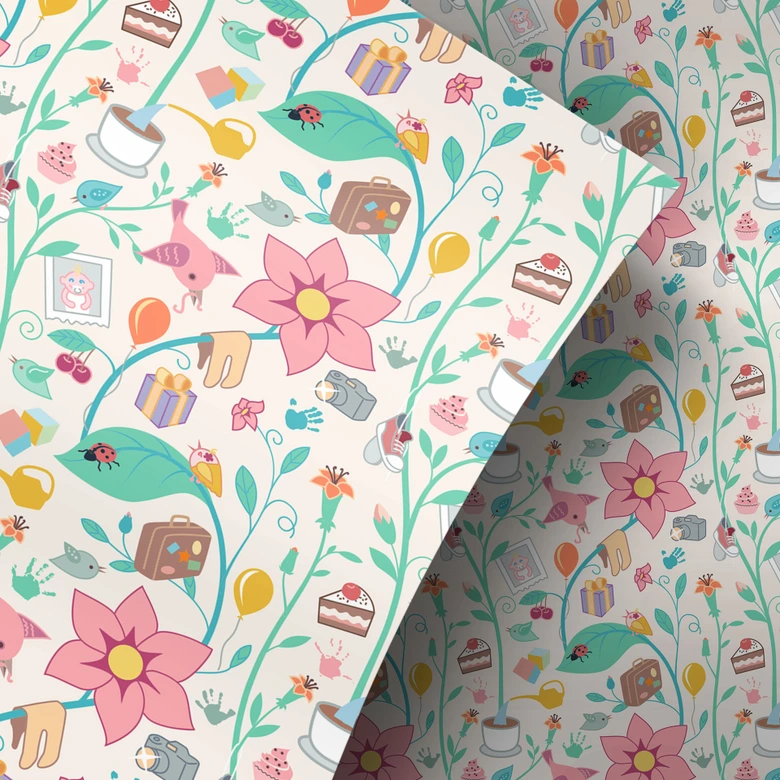 Möbelfolie, Dekofolie - abwischbar - Kunterbunt 