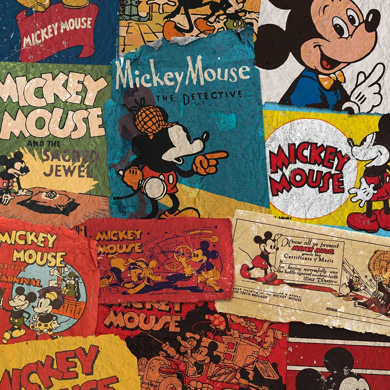 Vlies Fototapete - Mickey Billboard - 120 x 200 cm 