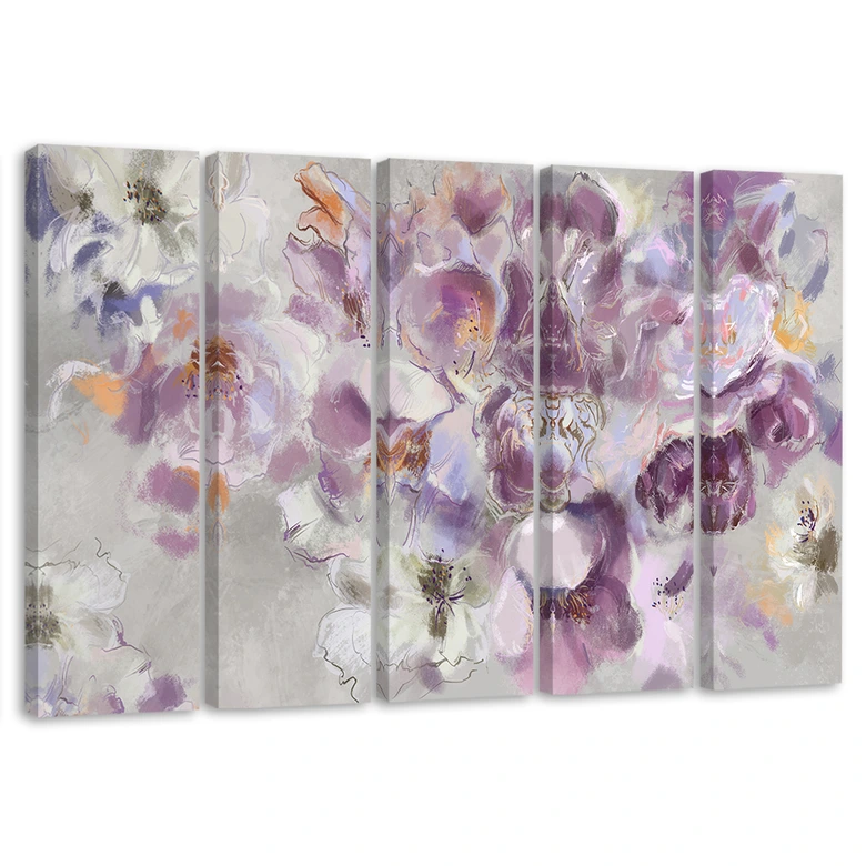 Leinwandbild 5 teilig, Iris Blume 