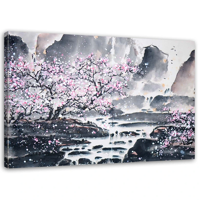 Canvasbillede, Japansk akvarel 