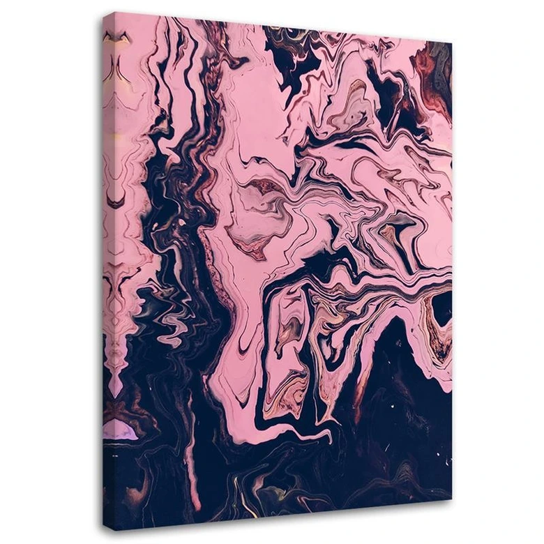 Leinwandbild, Abstrakt in Rosa wie gemalt 