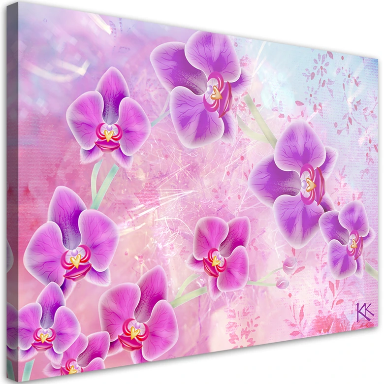 Leinwandbild, Orchideenblüten Abstraktion 