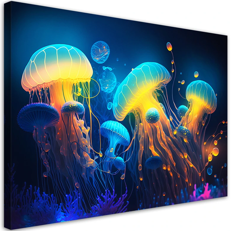Canvas print, neon zee abstractie 
