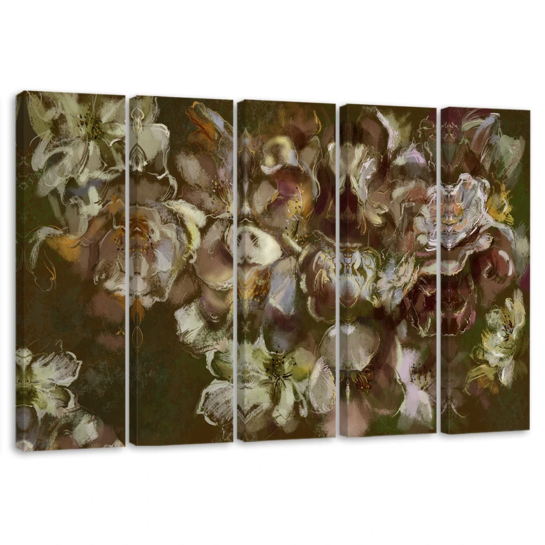 Leinwandbild 5 teilig, Iris Blume 