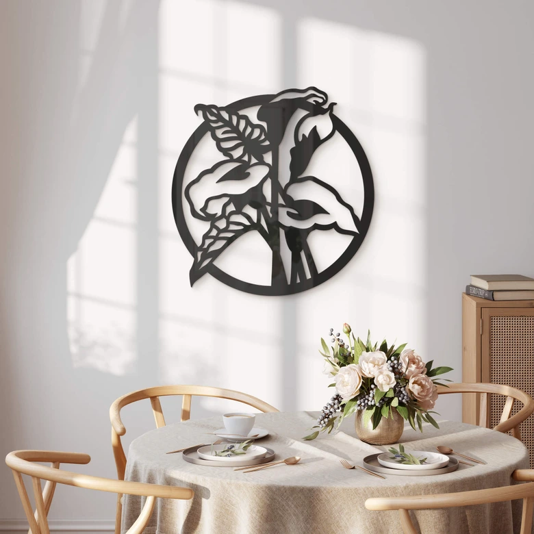 Kwiatowa akrylowa dekoracja kwiat kalii 