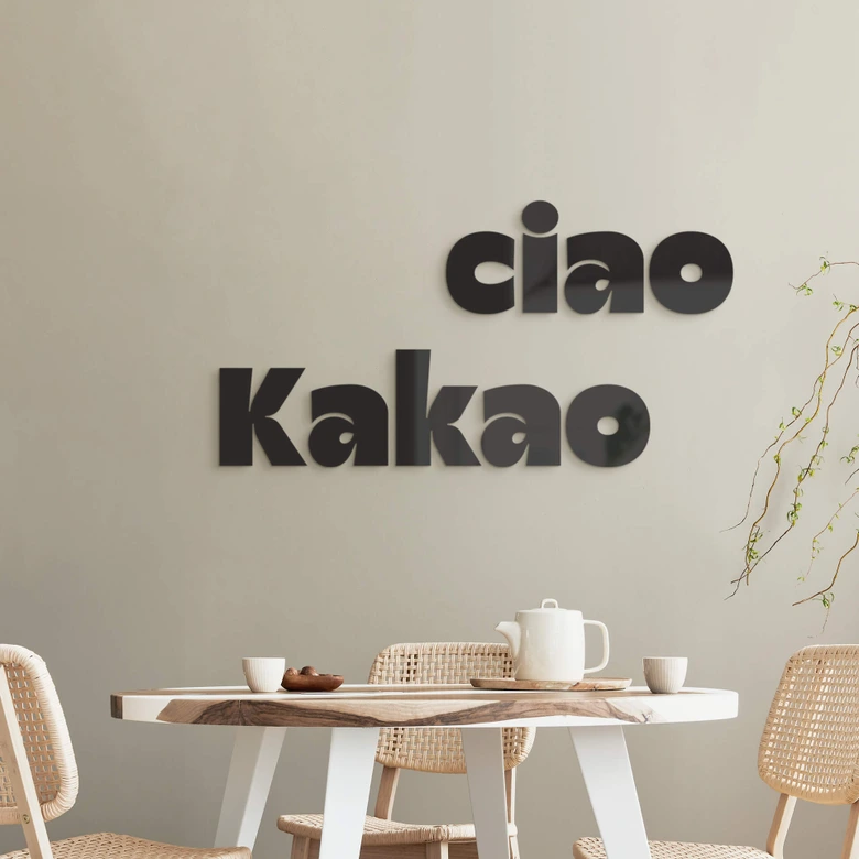 Acryldeko Ciao Kakao - aus der Cosy Kollektion 