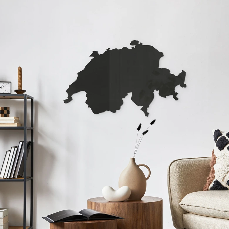 Acrylic decoration map Switzerland 