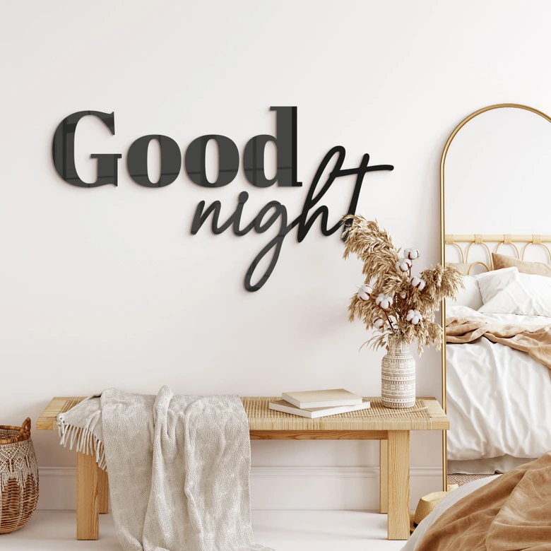 3D Schriftzug Good Night - Acryldeko  