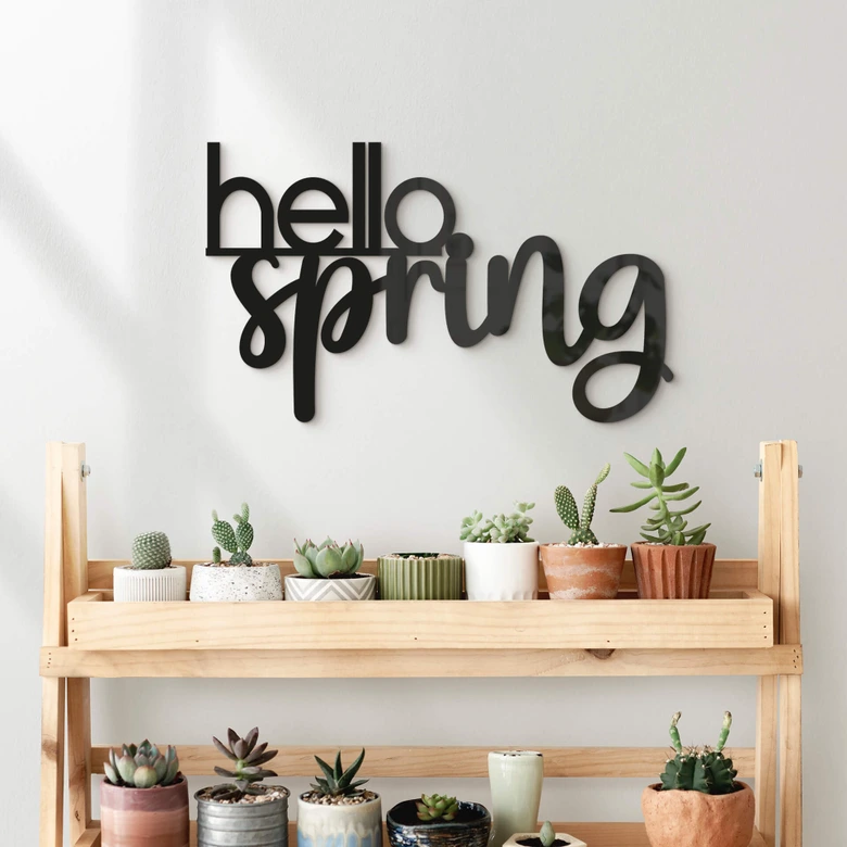 Wall decoration hello spring 