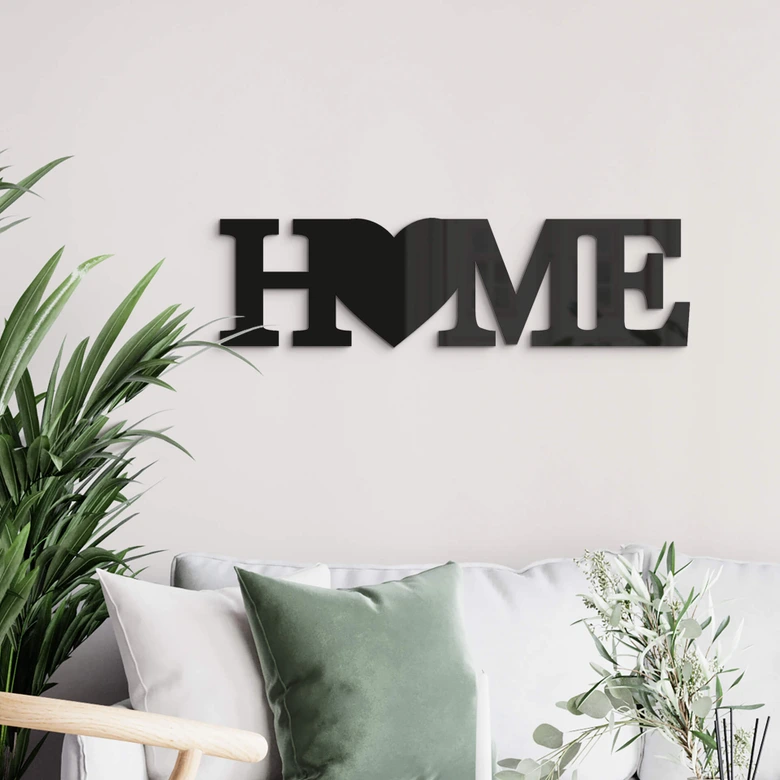 Litery akrylowe Home - Serce 