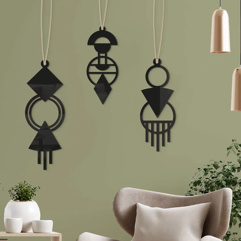 Acryldeko Macrame - geometrisch 