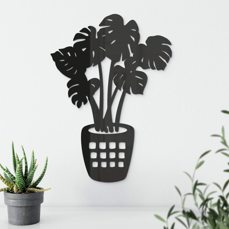 Akrylowa roślina dekoracyjna monstera 