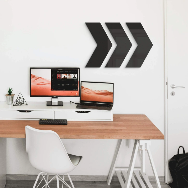 Flecha direccional acrílica (juego de 3) 