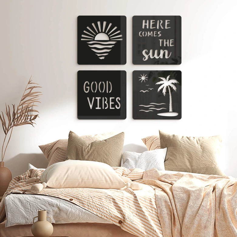 Wall decoration Sun, Sea, Beach and Palm Trees 
