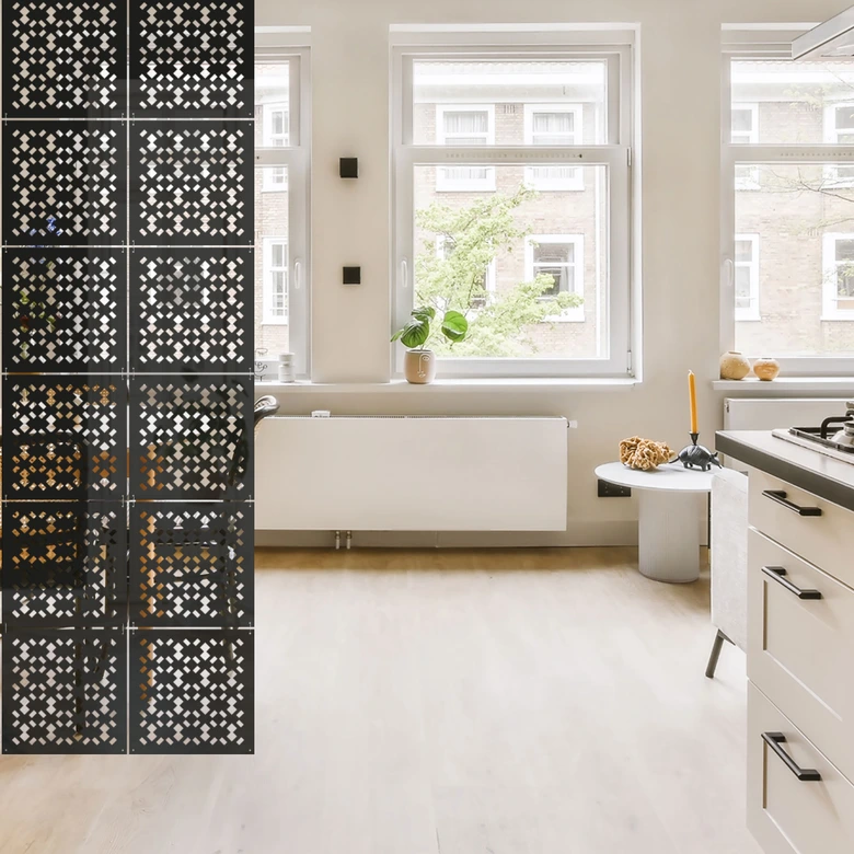 Séparation de pièce, cloison motif géométrique - acrylique  