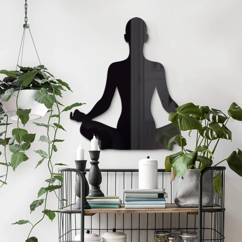 Acryldeko Yoga Pose sitzend 01 
