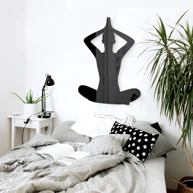 Decoración acrílica postura de yoga sentado 02 