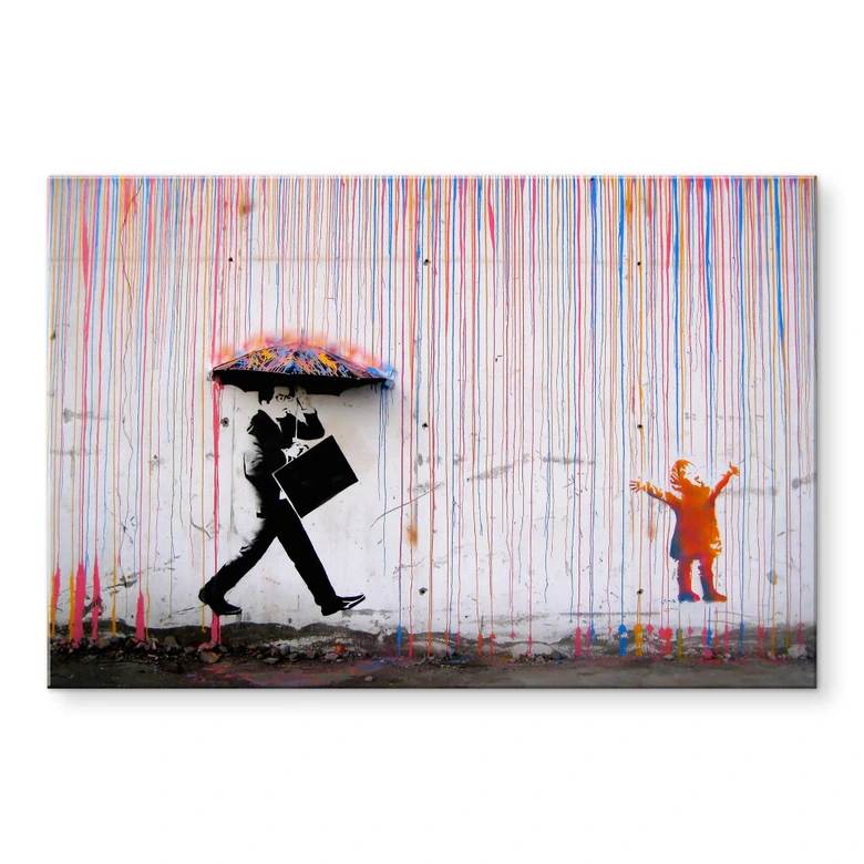 Acrylglas Banksy - Coloured Rain 
