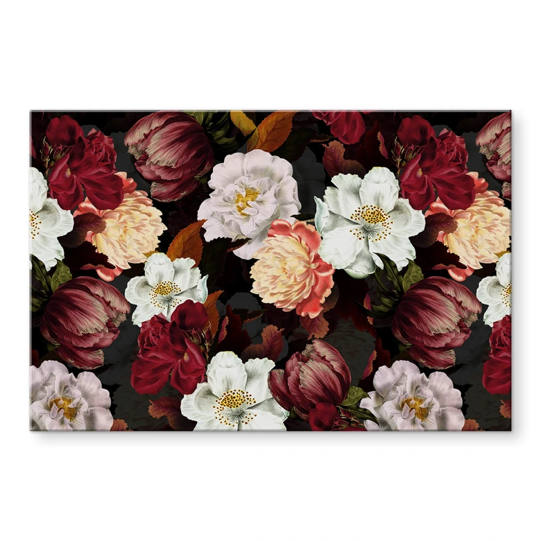 Tableau en verre acrylique UN Designs - Arrangement floral 
