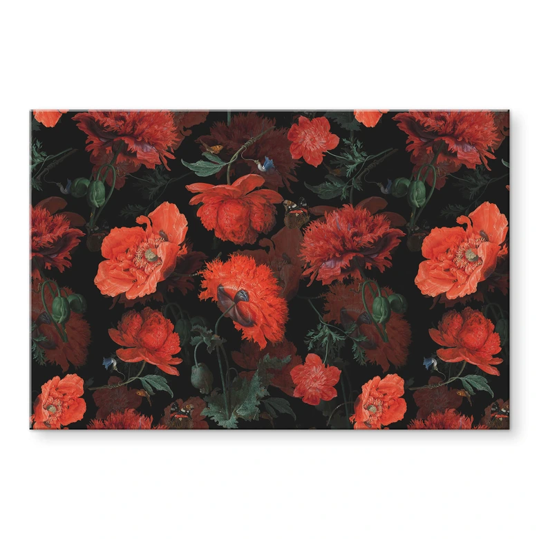 Acrylglasbild UN Designs - Rote Blüten 
