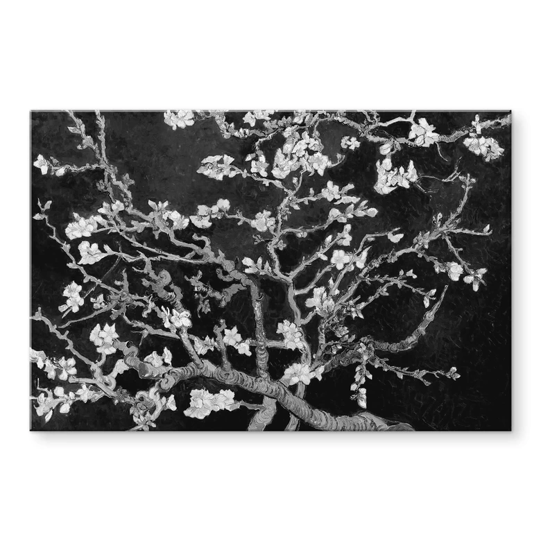 Akrylbillede van Gogh - Mandelblomst - sort 