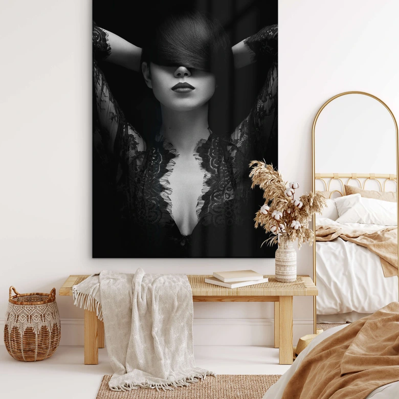 Tableau en verre acrylique Belokonov - Dentelle noire 