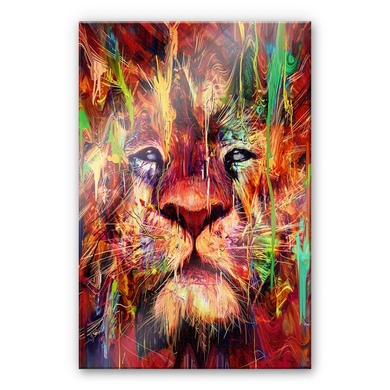 Acrylglasbild Nicebleed - Lion Red 