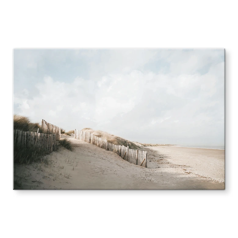 Tableau en verre acrylique Paysage de dunes de la mer du Nord - Annie 