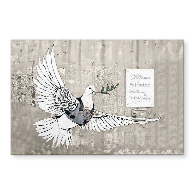 Acrylglasbild Banksy - Die Friedenstaube 
