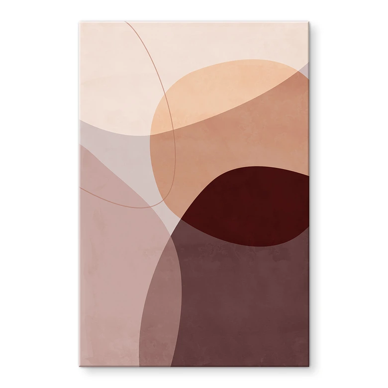 Acrylglasbild Abstrakte Formen in warmen Erdtönen - Böhmer 