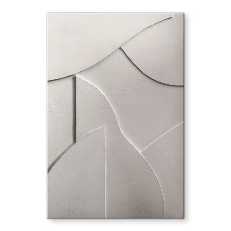 Acrylglasbild Abstrakte Strukturen in sanftem Beige - Böhmer 