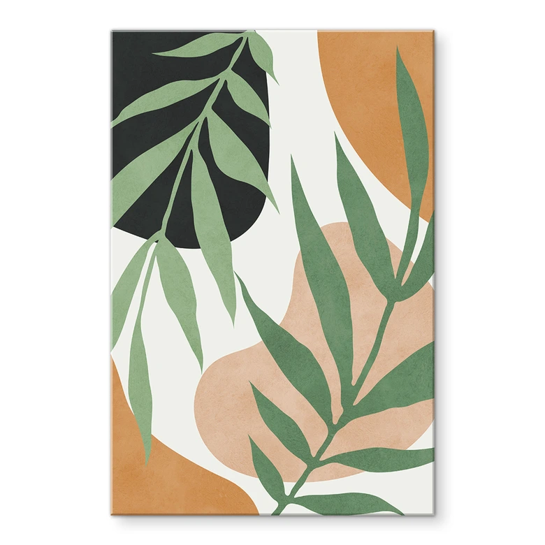Tableau en verre acrylique Branches vertes dans la jungle - Costa 