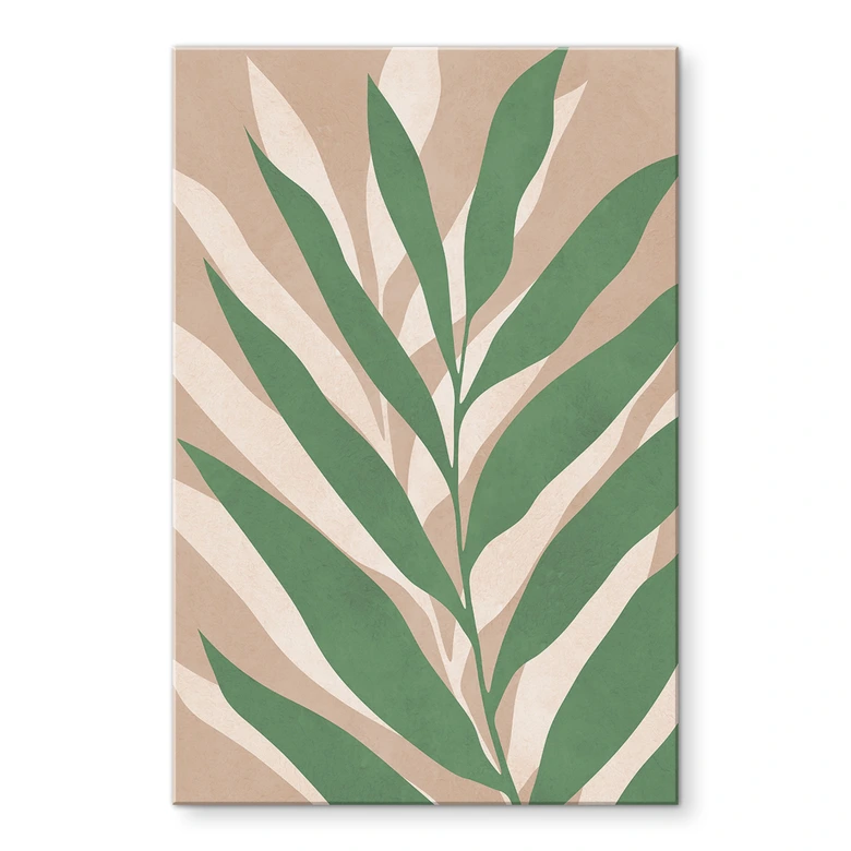 Acrylglasbild Tropische Zweige im sanften Farbspiel - Costa 